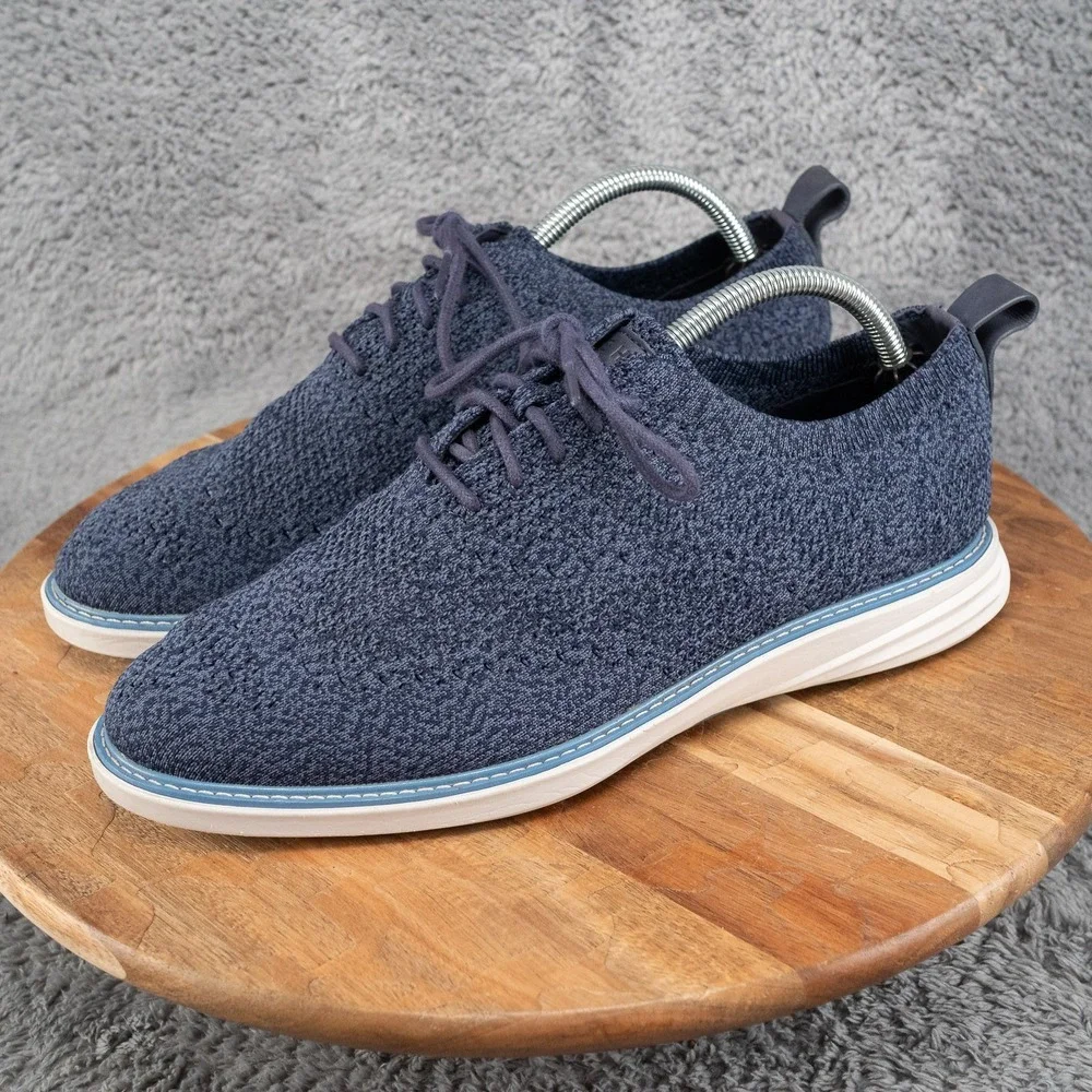 Cole Haan Stitchlite Oxford Mens 9 Blue Good Grand Evolution C32156 Wingtip